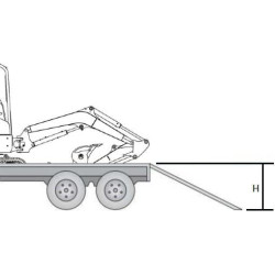 Rampos tiesios 2.5m 2500kg, Heavy Duty RS252000
