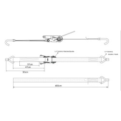 Reketo dirželis Tipas 35A, 10kN 5m TS20355A