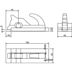 Antgalis 150 x 50 mm cinkuotas 709037KR