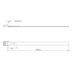 Kumštelio sagties dirželis Type 25, begalinis 1m TS25007