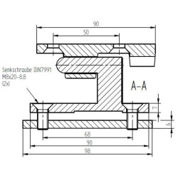 Šoninės sienelės vyriai komplektuojami 403327001