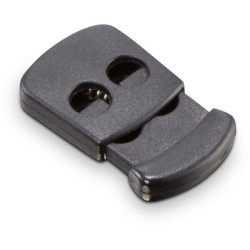 Laido kamštis, dvigubas, virvėms Ø 3-5 mm, plastikinis juodas PL11783