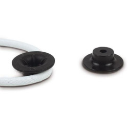 Apvalus mygtukas, plastikinis 'BIG HEAD', juodas, skirtas Ø 6 ir 8 mm ilginamiesiems lynams PL12313