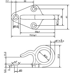 Drobės kabliukas 570004KR