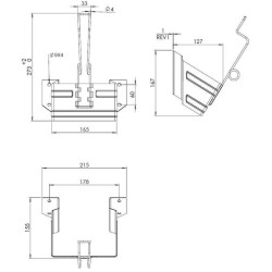 Ratų trinkelių laikiklis Begin® skirtas G46 / mažas 600160500
