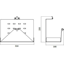Juodas laikiklis su PVC spyruokle Origamy 600710200