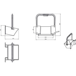 Stogo laikiklis plastikinis E53 600180100