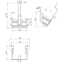 Ratų trinkelių laikiklis Begin®, skirtas E53 / big 600170500