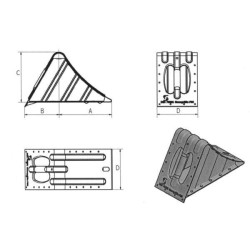 Apatinės kojos pleištas G 36 cinko plokštė 100336200