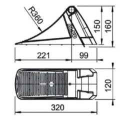 Chock PVC Black UK 36 KL 1235990