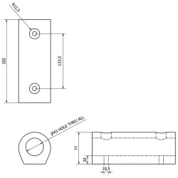 Buferis 8" x 3" x 3" TX4745