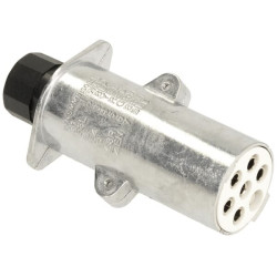 Priekabos kištukas 7 kontaktų, aliuminis, 24V, varžtiniai gnybtai TR00012KR