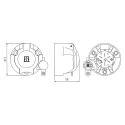 Gniazdo 7 + 1 - biegunowe, Erich Jaeger 101190JAE