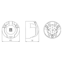 Lizdas Aliuminis 7 polių plokščio kištuko jungtis 101018JAE