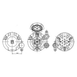 Gniazdo 7 + 1 - biegunowe, Erich Jaeger 101240JAE
