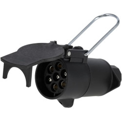 Priekabos lizdas 7 kontaktų, plastikinis, 12V, varžtiniai gnybtai, skydas nuo klimato TR00015KR