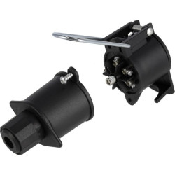 Priekabos lizdas 7 kontaktų, plastikinis, 12V, varžtiniai gnybtai, skydas nuo klimato TR00015KR