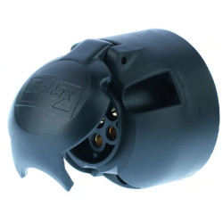 Juodas plastikinis lizdas 7 polių 1409801