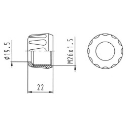 Užsukamas dangtelis 025308JAE