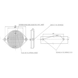 Apvalus refleksas prisukimui baltas 1415000020