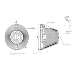 Apvalus žymeklis, 12/24V, raudonas, užsukamas, Ø 91mm, Waś 1400690110