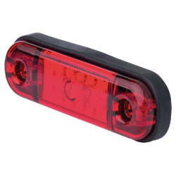 Žymeklis LED, stačiakampis, 12/24V, raudonas, užsukamas, 84x24mm, 12 LED, Waś 1400300715