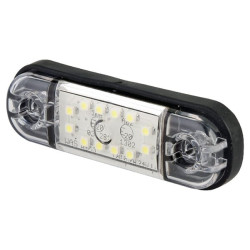 Žymeklis LED, stačiakampis, 12/24V, baltas, užsukamas, 84x24mm, 12 LED, Waś 1400300716