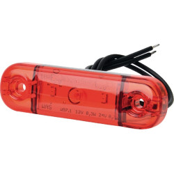 Žymeklis LED, stačiakampis, 12/24V, raudonas, užsukamas, 84x24mm, 3 šviesos diodai, Waś 1400300709