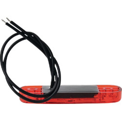 Žymeklis LED, stačiakampis, 12/24V, raudonas, užsukamas, 84x24mm, 3 šviesos diodai, Waś 1400300709