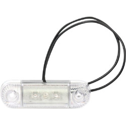 Žymeklis LED, stačiakampis, 12/24V, baltas, užsukamas, 84x25x24mm, Waś 1400690820