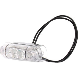 Žymeklis LED, stačiakampis, 12/24V, skaidrus, užsukamas, 84x24x25mm, 3 šviesos diodai, Waś 1400300121