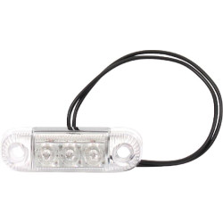 Žymeklis LED, stačiakampis, 12/24V, skaidrus, užsukamas, 84x24x25mm, 3 šviesos diodai, Waś 1400300121