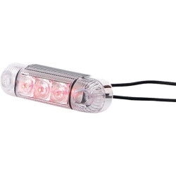 Žymeklis LED, stačiakampis, 12/24V, skaidrus, užsukamas, 84x25x24mm, Waś 1400690810