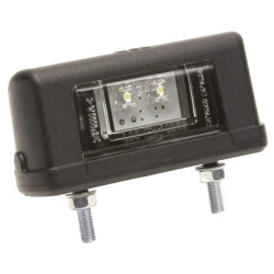 Valstybinio numerio apšvietimas LED, stačiakampis, 12/24V, skaidrus, užsukamas, 82x31x39mm, Waś 1400300450