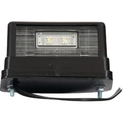 Valstybinio numerio apšvietimas LED, stačiakampis, 12/24V, skaidrus, užsukamas, 109x55x61mm, Waś 1400300453