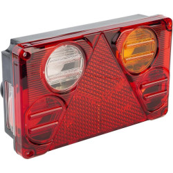 Galinis žibintas RH stačiakampis, 12/24V, gintarinis/raudonas/baltas, užsukamas, 232x142mm, Waś 1400300388