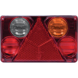 Galinis žibintas RH stačiakampis, 12/24V, gintarinis/raudonas/baltas, užsukamas, 232x142mm, Waś 1400300388