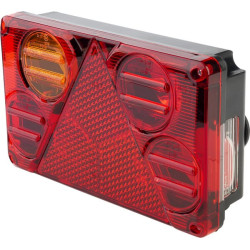 Galinis žibintas LH stačiakampis, 12/24V, raudonas/gintaras, užsukamas, 232x142mm, Waś 1400300387