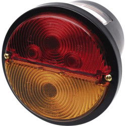 Galinis žibintas LH apvalus, 12/24V, gintaras/raudonas, užsukamas, Ø 132mm, Waś 1400681100