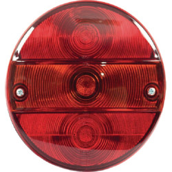 Galinis žibintas LH apvalus, 12/24V, gintarinis/raudonas, užsukamas, Ø 142mm, Waś 1400681200