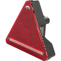 Galinis LH LED žibintas, trikampis, 12/24V, gintaras/raudonas, užsukamas, 163x144mm, Waś 1400300323