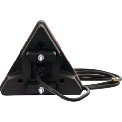 Galinis LH LED žibintas, trikampis, 12/24V, gintaras/raudonas, užsukamas, 163x144mm, Waś 1400300323