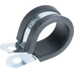 Vamzdžio spaustukas 22mm, metalinis su guminiu įdėklu SMSL22