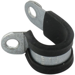 Vamzdžio spaustukas 16mm, metalinis su guminiu įdėklu SMSL16