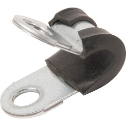 Vamzdžio spaustukas 6mm, metalinis su guminiu įdėklu SMSL06