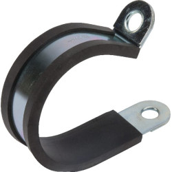 Vamzdžio spaustukas 16mm, metalinis su guminiu įdėklu SMSL16