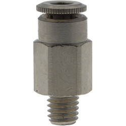 Įstumiama jungtis Ø 4 mm tiesi, išorinis sriegis M6x1 Kramp CLSG4MK61