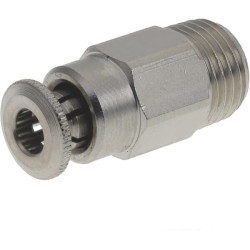 Įstumiama jungtis Ø 4 mm tiesi, išorinis sriegis M10x1 Kramp CLSG4MK101