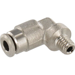 Įstumiama jungtis Ø 4 mm 90° išorinis sriegis M6x1 Kramp CLWS4MK61