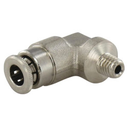 Įstumiama jungtis Ø 6 mm 90° išorinis sriegis M6x1 Kramp CLWS6MK61